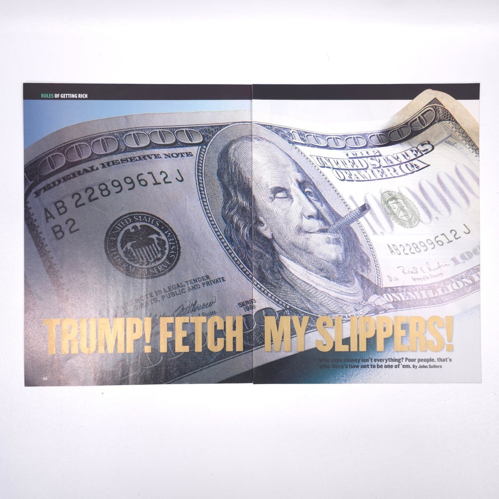 Rules of Getting Rich Trump Print Ad Vintage Advertising Promotional Wall Art